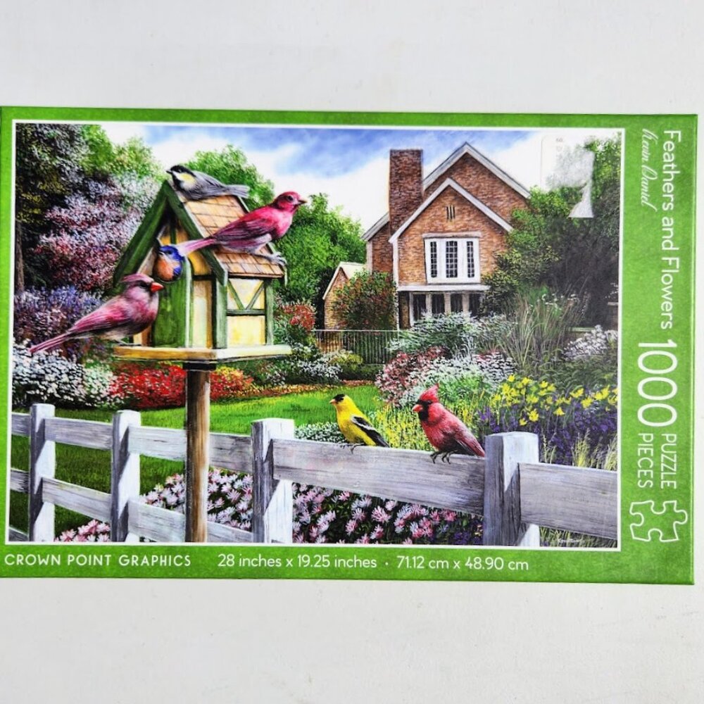 Feathers and Flowers 1000 Piece Jigsaw Puzzle Kevin Daniel Wild Birds Puzzle wit